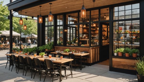 Bistro urbain et cuisine du marché