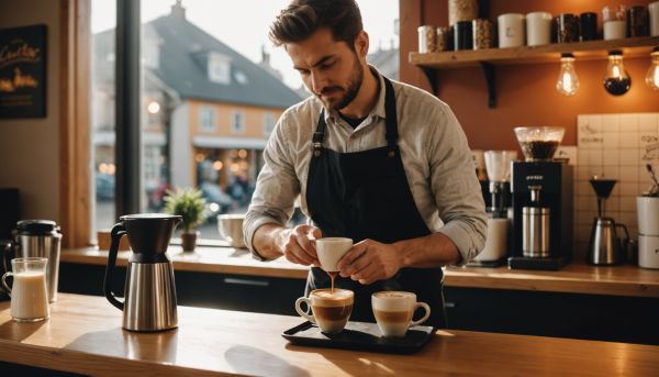 Coffee shop et latte art
